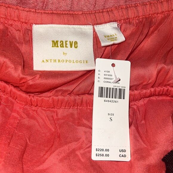 NWT Maeve Anthropologie Tulle MIDI Dress Coral Small - Picture 12 of 14